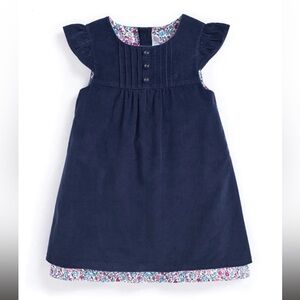 JoJo Maman Bebe Navy Blue Corduroy Dress